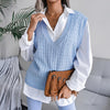 Women Sweater V-neck Knitted Vest