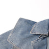 Trench-Coat en jean avec col polo et lacets