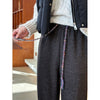 Pantalon de survêtement à taille élastique avec cordon de serrage coloré pour femme