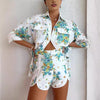 Printed Shirt and Shorts Casual Set for Women
