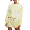 Women's Tie-Dyed Long-Sleeved Top and Shorts Set