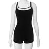 Contrast Chic Black and White Short Slim Fit Bodysuit
