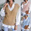Women Sweater V-neck Knitted Vest