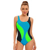 Color Match Backless Cutout One-Piece Swimsuit