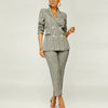 Spring Elegant Slim Plaid Business Suit