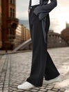 Schwarze High-Waist-Jeans mit weitem Bein für Damen