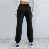 Printed Black Straight Trousers