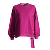 Solid Color Long-Sleeve Loose Asymmetric Top