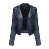 Women's Rivet Popular Short Jacket Zipper Leather Jacket