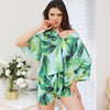 Women Thin Short Sleeved Shorts Two Piece Suit Home Wear