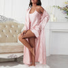 Silk Pajamas Sexy Lace Bathrobe Slip Nightdress