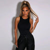 Sleeveless Double Layer Tight Vest Jumpsuit for Women