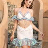 Beaded Sequined Bikini Mermaid Set
