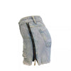 Schlankmachende Jeansshorts mit hoher Taille und Löchern und seitlichem Doppelreißverschluss