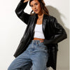Women's Leather Jacket Casual Warm Blazer