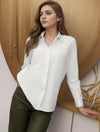 White Cotton Loose Elegant French Women Shirt Chic Spring Summer