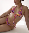 Halterneck Printed Bikini Women Swimming Suit