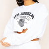 Letter Graphic Short Navel-Exposed Loose Sweater