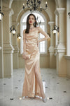 champagne color bridesmaid dress