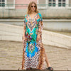 Rayon printed beach cover-up Beach Cover-Up Dress