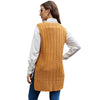 Long V-neck Sleeveless Knitted Vest for Women