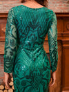 sequin green dress
