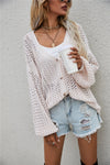 Knitwear Hollow Out Knitted Cardigan Loose Sweater