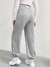 women's sweatpants straight leg Gray Sports Pants