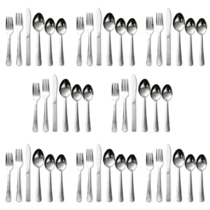 48 Pcs Cutlery Set For 8 Stainless Steel Knife Fork Spoon Tableware Flatware Set Kitchen Dinnerware Gift